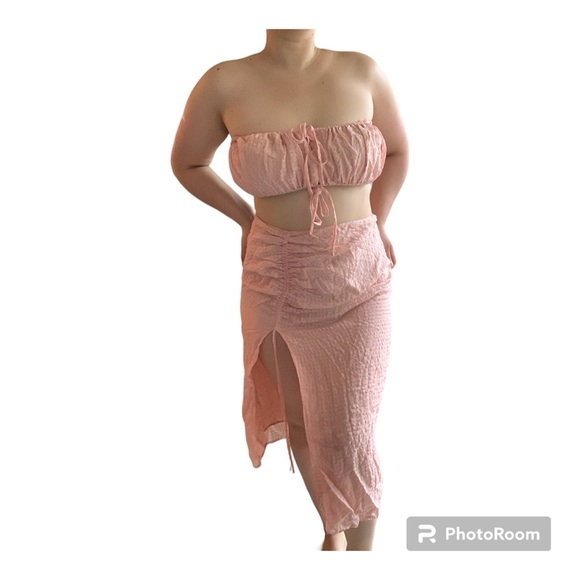 Majorelle Two-Piece Bandeau & Slit Skirt Set - Picture 3 of 9